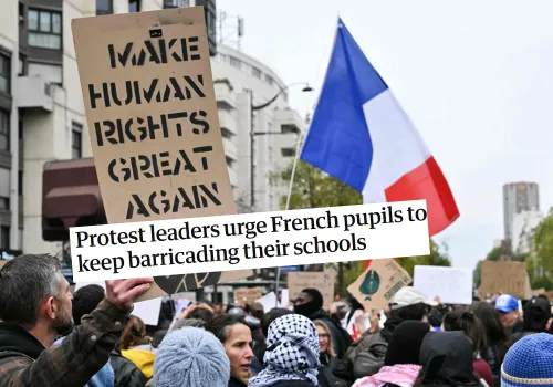 Francja: liderzy protestów wzywają do kontynuowania rozpierduchy, aż los uczniów i nauczycieli się poprawi