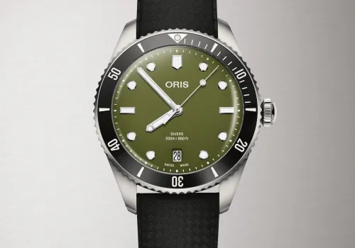 Oris Divers Date. Popularny “nurek” z tarczą w kolorze oliwkowym