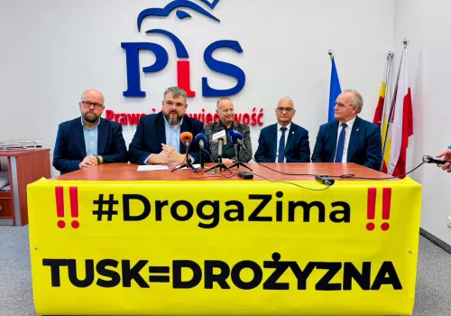 „Tusk = Drożyzna”. Wicher na konferencji w Nowym Sączu. PiS chce tańszego pelletu, prądu i paliw