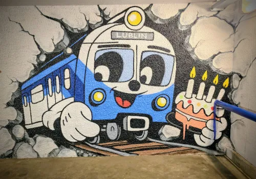 Kolorowa metamorfoza w Lublinie. Tunel kolejowy zamienił się w galerię graffiti