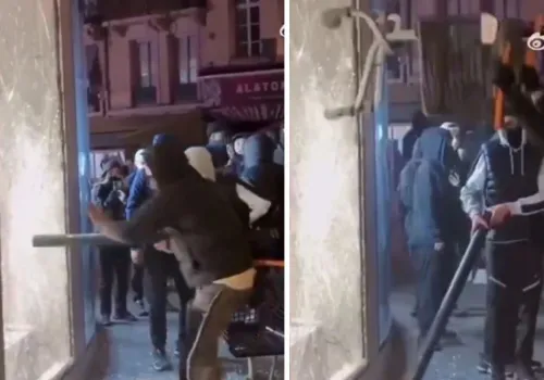 Chińska firma zrobiła interes życia. Zamieszki we Francji zostały... reklamą jej szyb! WIDEO