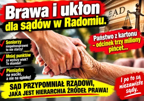 PILNE! Seniorzy karani za starość?! Sądy w Radomiu mówią „dość”!