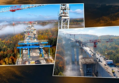 Gigantyczna estakada rośnie w Polsce. Nagranie z drona zwala z nóg