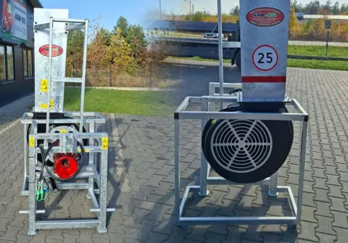 Odśnieżanie tuneli - dmuchawa zamówiona przez plantatora trafia do seryjnej produkcji