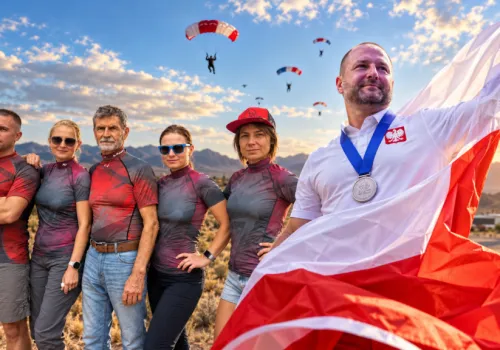 Polak przekroczył 505 km/h nad Arizoną! Robert Pełka ze srebrem mistrzostw świata w spadochroniarstwie