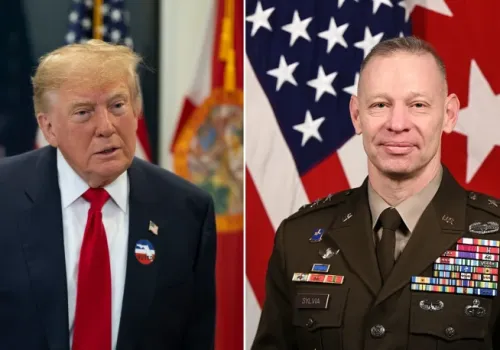 "Będzie miała duże kłopoty". Trump grozi gen. Sylvie, pomylił go z kobietą