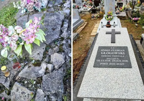 Dziedzic Przewala miał rozpadający się grób. Dzięki kweście to się zmieniło