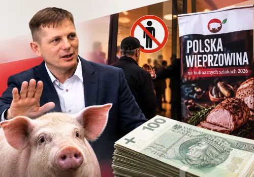 Rolnikowi odmówiono wstępu na promocję polskiej wieprzowiny. 1100 zł netto na osobę za bankiet w Bochni?
