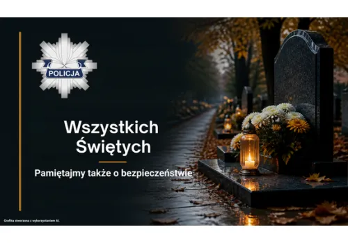 Wszystkich Świętych. Pamiętajmy także o bezpieczeństwie