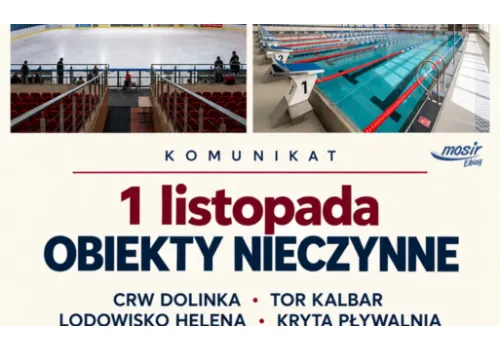 Funkcjonowanie obiektów MOSiR 1 listopada