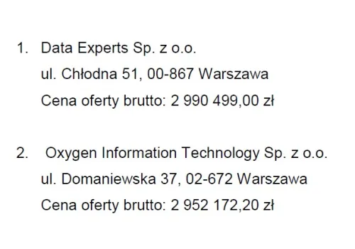 KRUS: wybór w przetargach na serwery, komputery, monitory, drukarki