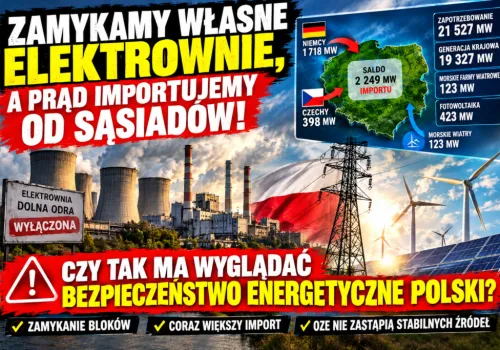 ZAMYKAMY WŁASNE ELEKTROWNIE, A PRĄD IMPORTUJEMY OD SĄSIADÓW!