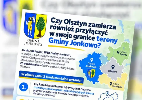 Czy mieszkańców gminy Jonkowo czekają zmiany? Wójt pyta Olsztyn o przyszłość swoich terenów