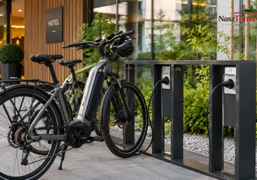 Stacje ładowania rowerów elektrycznych przy hotelach, firmach i osiedlach. Jak zaplanować wygodny punkt dla użytkowników e-bike?