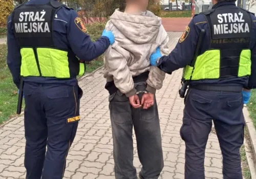 Chodził z nożem po boisku wśród dzieci. Strażnicy znaleźli go w toalecie na stacji metra
