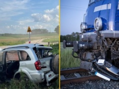 Wypadek na przejeździe kolejowym w Wołyńcach. Wstrząsające nagranie