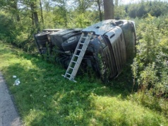 Nie chciał uderzyć w sarnę, przez co sam trafił do szpitala. Mogło skończyć się tragicznie
