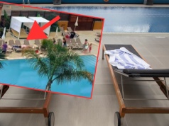 Nagrano pęd rodzin na all Inclusive. Dziewczynka wykazała się refleksem, by zająć trzy leżaki jednocześnie