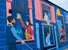 Mural symbolizujący jedność polsko-ukraińską zniszczony. Policja szuka sprawcy