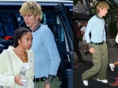 Machine Gun Kelly maszeruje przed nowojorskim hotelem w towarzystwie 16-LETNIEJ CÓRKI