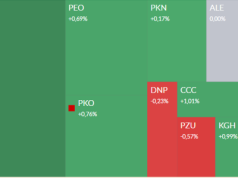 Mapa GPW: Żabka, Alior, XTB, Synektik i Vindexus w centrum uwagi