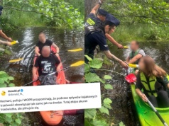 Policja badająca trzeźwość kajakarzy zdziwiła internet i przypomniała, że spływ po spożyciu jest wykroczeniem
