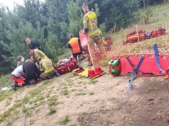 Rozpalanie ogniska zakończone wybuchem. Wezwano śmigłowce LPR