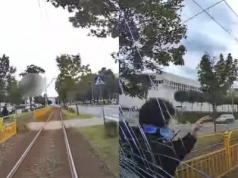 Więcej szczęścia, niż rozumu. 19-latek wjechał pod tramwaj hulajnogą elektryczną [VIDEO]