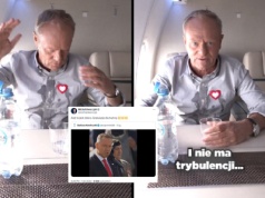 Tusk w samolocie oblał się wodą. Powstała dosadna przeróbka!