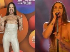 Michał Szpak świeci klatą w skórzanym kostiumie na koncercie TVP