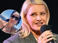 Małgorzata Kożuchowska wygrzewa się na łódce. Czarne bikini hipnotyzuje