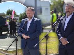 Krzyki na konferencji prasowej. Ministrowie przerwali wystąpienie