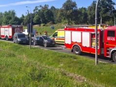 Kolizja na ul. Gostyńskiej w Śremie