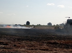 Pożar podczas prac rolnych