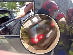 Dramatyczne sceny na parkingu. 25-latek został uwięziony w rozgrzanym aucie