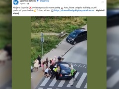 80-latka potrąciła rowerzystkę w Sopocie. Świadkowie sami podnieśli auto