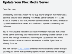 Konieczność aktualizacji Plex Media Server, ale podatność jeszcze nie ma numeru CVE