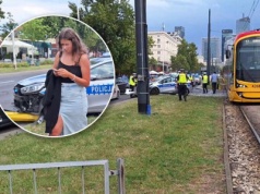Groźna kolizja w Warszawie. Radiowóz zderzył się z tramwajem. 