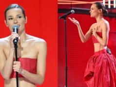 Natalia Szroeder olśniła na Top of the Top Sopot Festival w czerwonej kreacji, która odsłoniła jej płaski brzuch