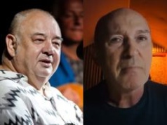 Andrzej Krzywy żegna Stanisława Soykę ze łzami w oczach. 