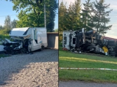 Bus wymusił pierwszeństwo na zestawie, zginął 21-letni kierowca ciężarówki