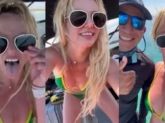 Fani ZANIEPOKOJENI zachowaniem Britney Spears: wygina się na łódce do piosenki Timberlake'a i bełkocze z dziwnym akcentem
