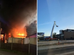 Pożar w zakładzie obróbki opon. RCB wydało alert, wojewoda uspokaja