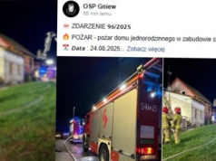 Tragedia w Gniewie. W domu jednorodzinnym wybuchł pożar. Nie żyją kobieta i 11-miesięczne dziecko
