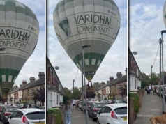 Balon zaczął spadać na ulicę. Katastrofie zapobiegł przechodzień