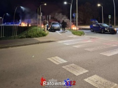 Nowy Sącz: Pożar ciężarówki i całonocna akcja strażaków [ZDJĘCIA]