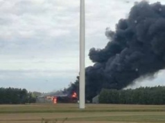 Potężny pożar firmy meblarskiej