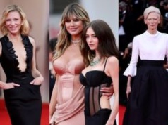Otwarcie Festiwalu Filmowego w Wenecji: wydekoltowana Cate Blanchet, Heidi Klum z córką w tych samych sukniach, androgeniczna Tilda Swinton