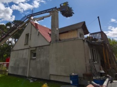 Pożar poddasza w Pecnej