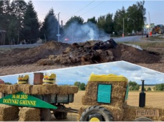 Dożynkowy witacz podpalony. „Praca mieszkańców w ciągu kilku minut została doszczętnie zniszczona”